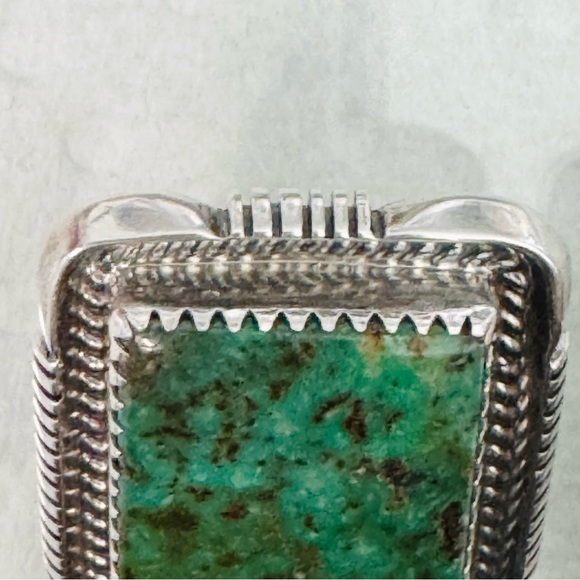 Maria Platero (Navajo) Sterling Silver Turquoise Post Earrings - Picture 4 of 16